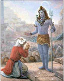 Daksha à la tête de chèvre