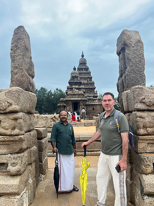 Shajesh et moi à Mahabalipuram le 12 janvier 2026