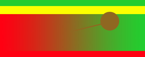 Le rond tout marron est le résultat du croisement entre rouge et vert